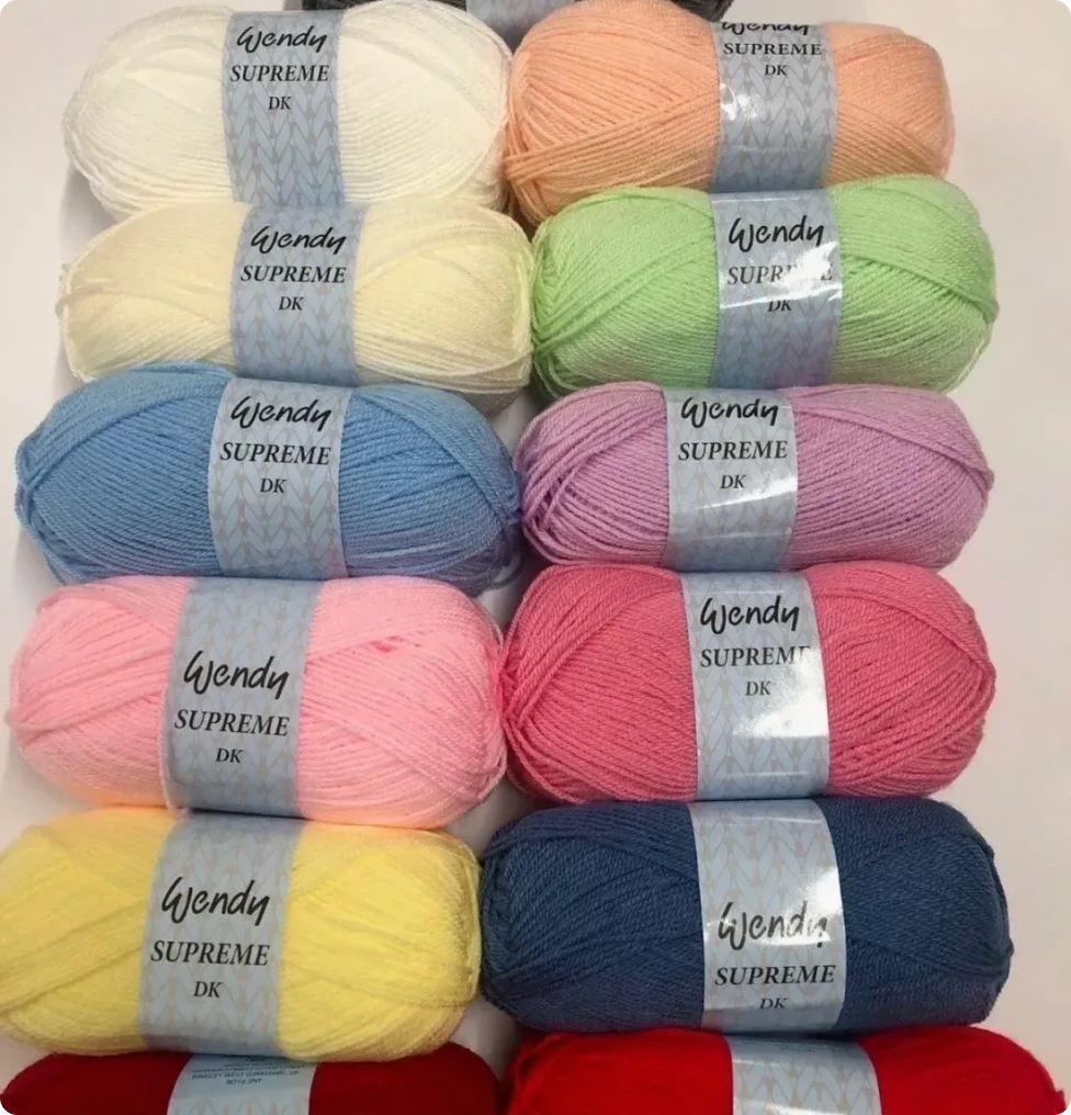Assorted yarn balls for knitting projects